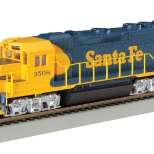 Bachmann Industries EMD GP40 DCC Equipped Locomotive Santa Fe #3508 HO Scale Train Car, Blue/Yellow