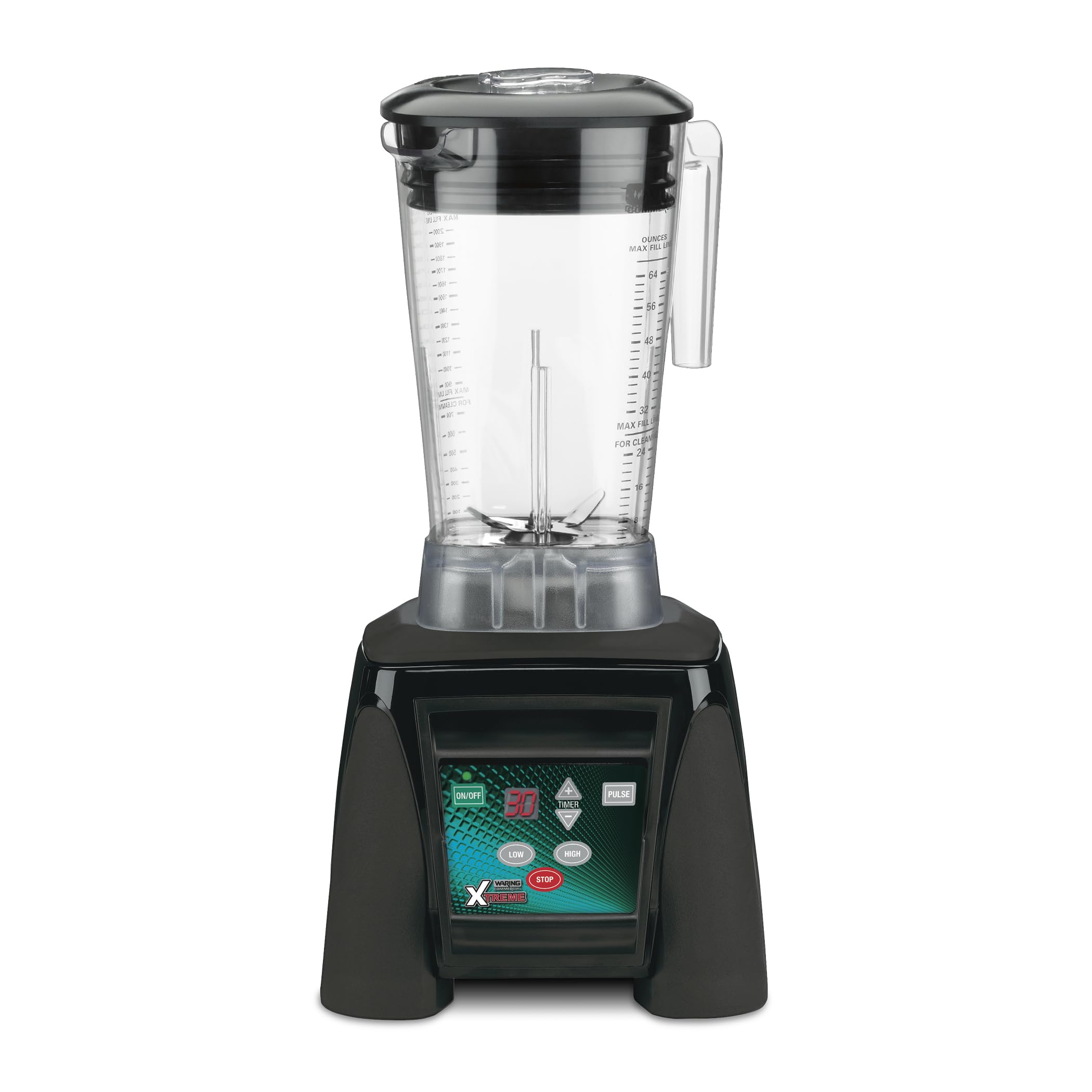 Waring Commercial MX1100XTX 3.5 HP Blender with Electronic Keypad, Pulse Function, 30 SecondCountdown Timer and a 64 oz. BPA Free Container, 120V, 5-15 Phase Plug,Black