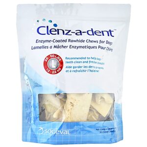 clenzadent rawhide chews for dogs large (30 ct)