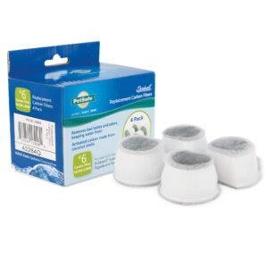 petsafe drinkwell replacement carbon filters, dog and cat ceramic water fountain filters, 4-pack