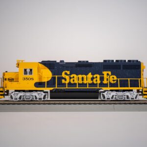 Bachmann Industries EMD GP40 DCC Equipped Locomotive Santa Fe #3508 HO Scale Train Car, Blue/Yellow