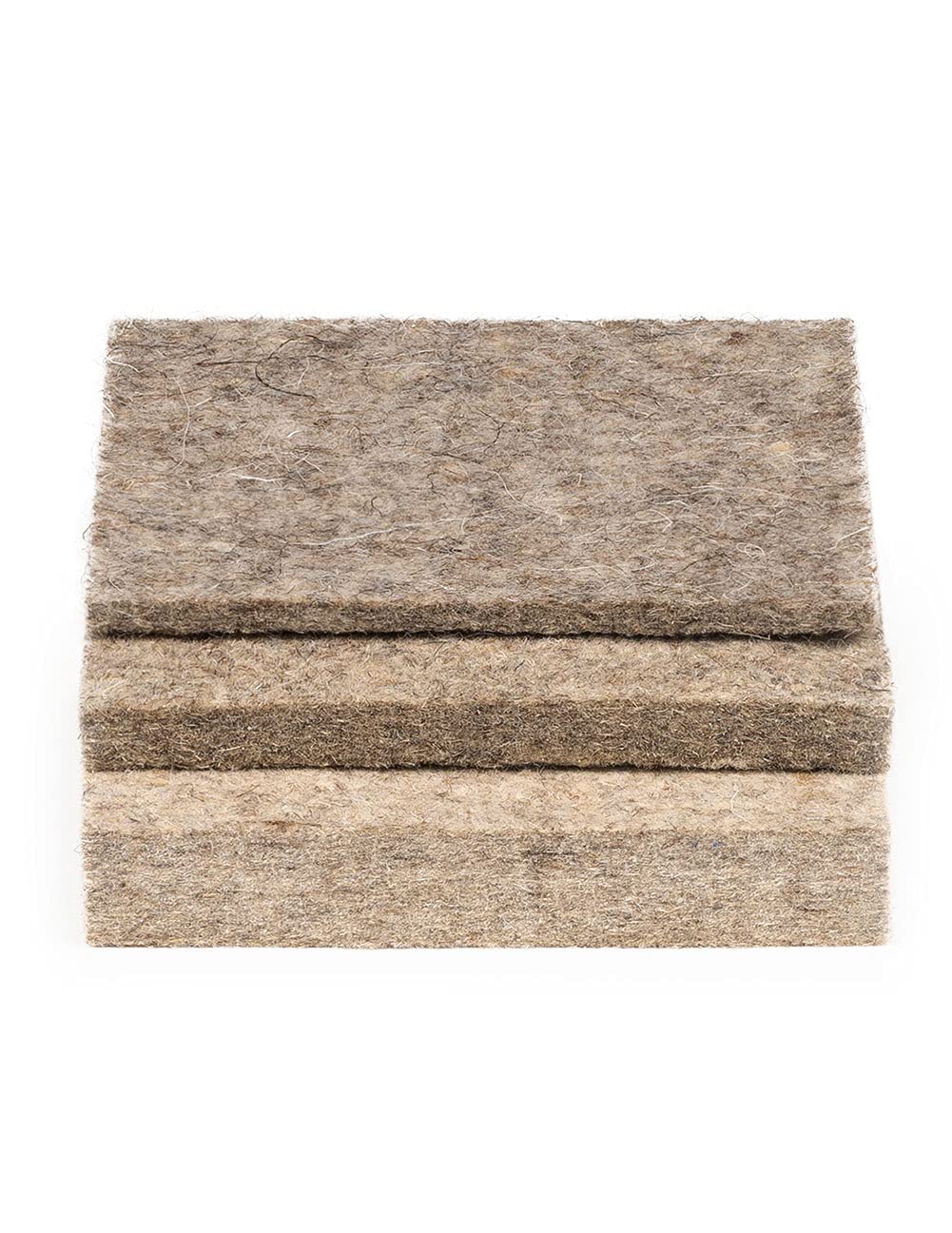 The Felt Store F-3 Industrial Felt Square Sample Bags 3 inch x 3 inch Felt Material in 1/8", 1/4", 1/2" Thickness – 3 Pcs