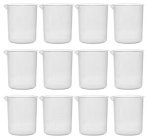 1000ml plastic beaker; 20ml graduations, premium polypropylene; pack of 12