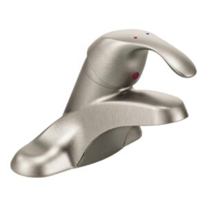 moen 8430cbn commercial m-bition one-handle bathroom sink faucet, brushed nickel