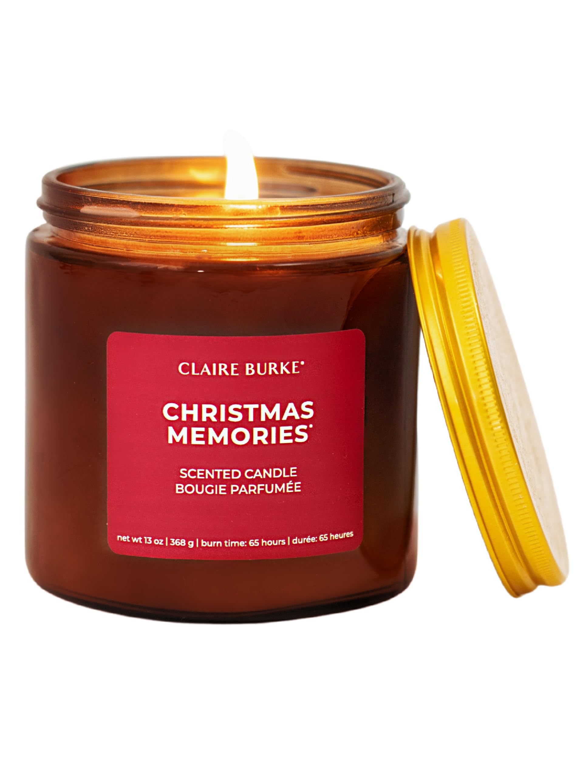 Claire Burke Christmas Memories Candle Holiday Fragrance 70-hour burn time 14 oz, 1 ct