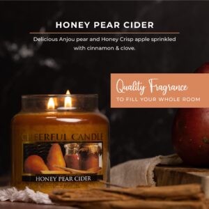 A Cheerful Giver - Honey Pear Cider Scented Glass Jar Candle (16 oz) with Lid & True to Life Fragrance Made in USA