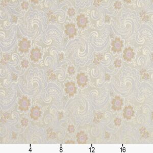 E390 Gold Pink and White Paisley Floral Brocade Upholstery Fabric by The Yard- CLOSEOUT