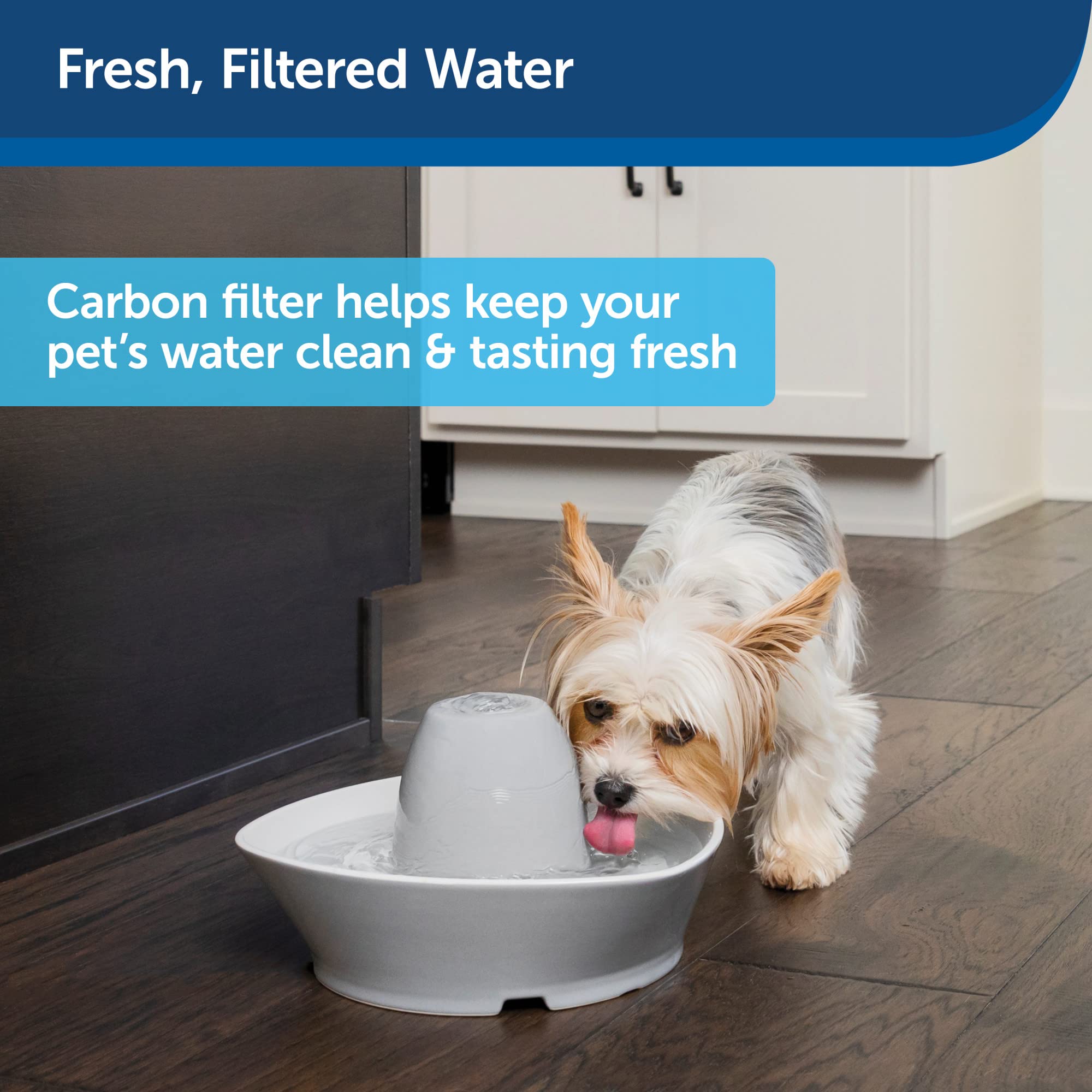 PetSafe Drinkwell Replacement Carbon Filters, Dog and Cat Ceramic Water Fountain Filters, 4-Pack