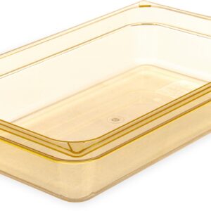 Carlisle FoodService Products 10401B13 StorPlus High Heat Food Pan, 4" Deep, Full Size, Amber