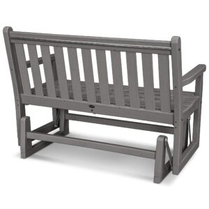 POLYWOOD® Traditional Garden Glider, Slate Grey