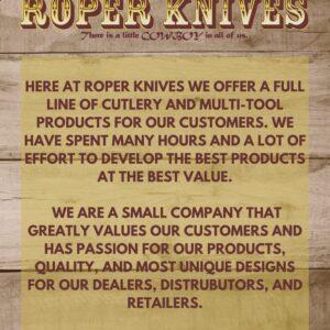 Roper Knives Laredo Series Tapper Folding Pocket Knife – (2) 1065 Carbon Blades in 1 Knife with a Stag Wooden Handle