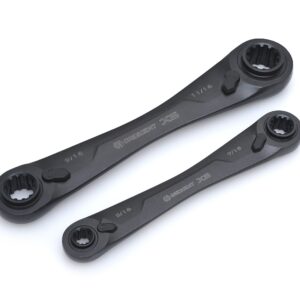 Crescent 2 Piece X6™ 4-in-1 Black Oxide Spline Ratcheting SAE Wrench Set - CX6DBS2