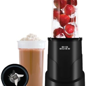 Big Boss 8994 4-Piece Personal Countertop Blender Mixing System, 300-watt, Black