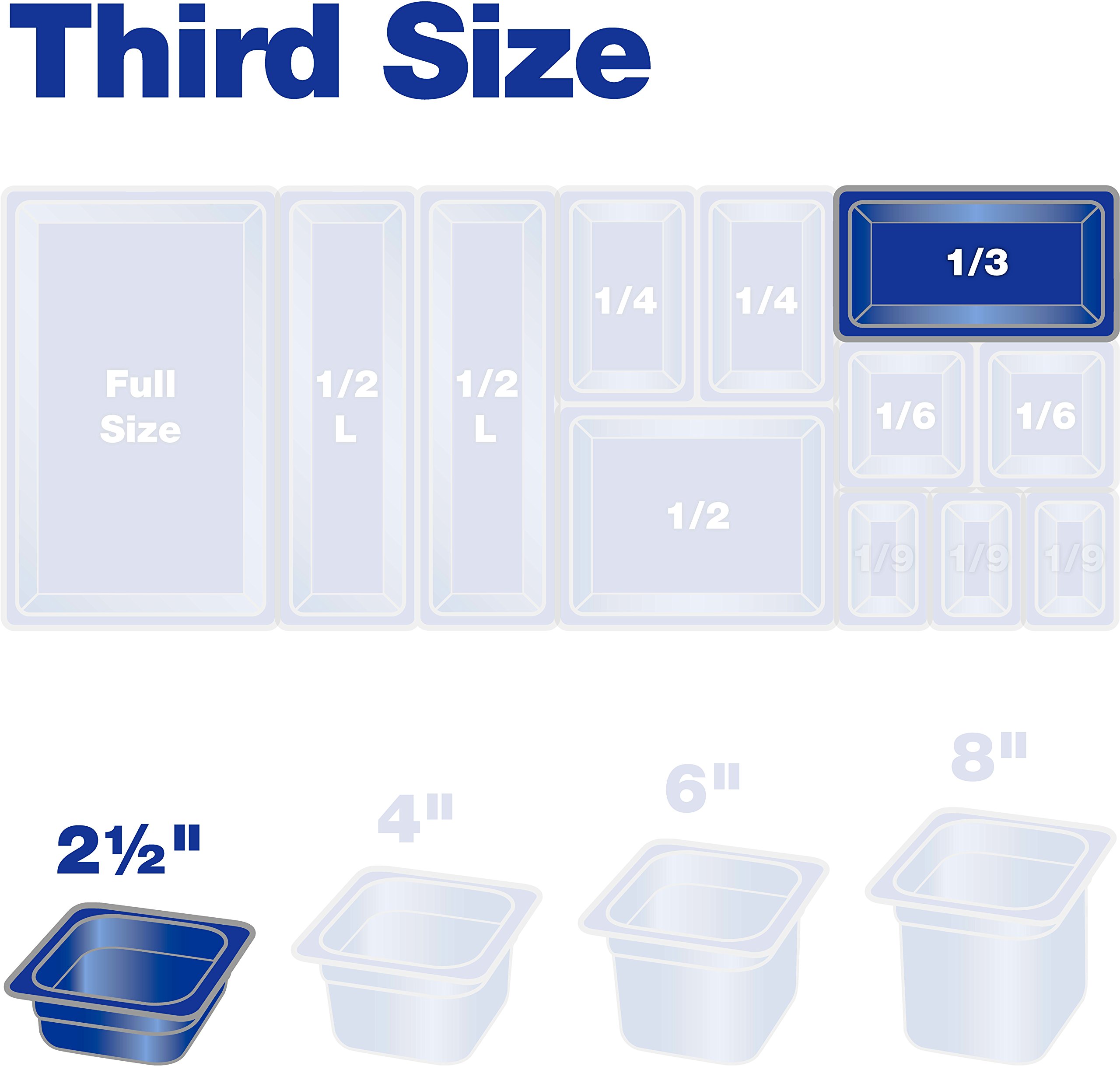 Carlisle FoodService Products 3086003 StorPlus High Heat Food Pan, 2.5" Deep, Third Size, Black