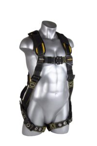 guardian 21041 cyclone harness with qc chest/tb leg/no waist belt/non construction, black/yellow