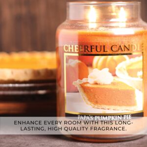 A Cheerful Giver - Papa's Pumpkin Pie Scented Glass Jar Candle (24 oz) with Lid & True to Life Fragrance Made in USA