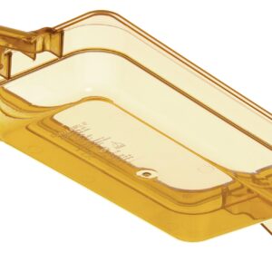 Carlisle FoodService Products 30860HH13 StorPlus High Heat Food Pan With 2 Handles, 2.5" Deep, Third Size, Amber