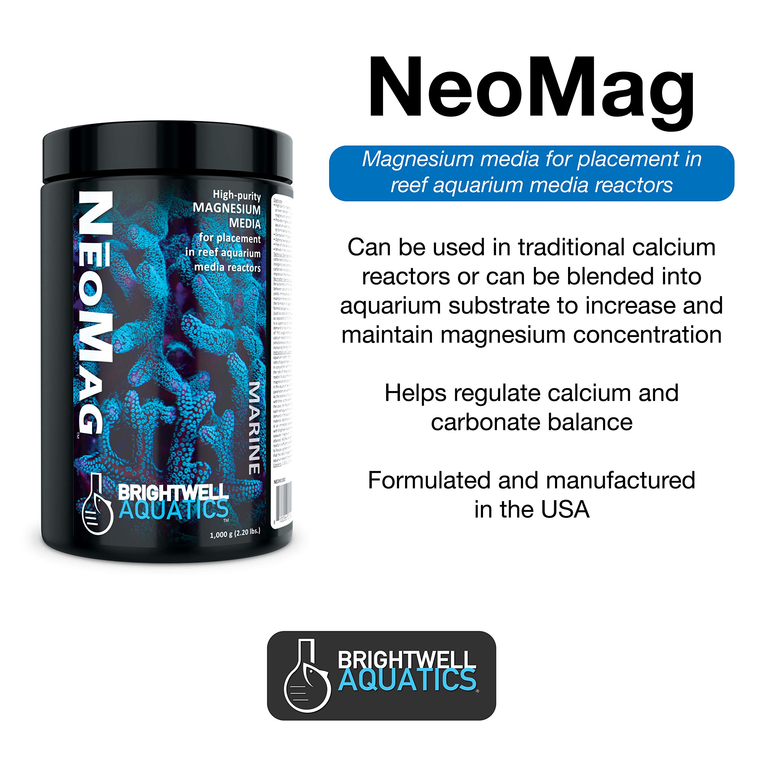 Brightwell Aquatics ABANEOM1000 Neo Magnesium Filter Media for Aquarium, 2.2-Pound, 1000-grams