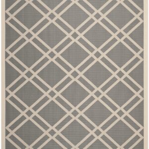 SAFAVIEH Courtyard Collection Area Rug - 9' x 12', Brown & Bone, Trellis Design, Non-Shedding & Easy Care, Indoor/Outdoor & Washable-Ideal for Patio, Backyard, Mudroom (CY6923-242)