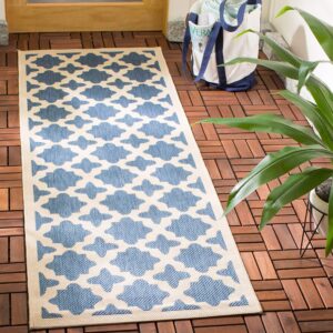 SAFAVIEH Courtyard Collection Area Rug - 9' x 12', Black & Beige, Non-Shedding & Easy Care, Indoor/Outdoor & Washable-Ideal for Patio, Backyard, Mudroom (CY6913-266)