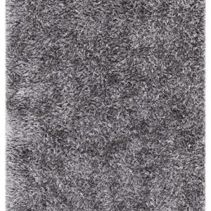 SAFAVIEH New Orleans Shag Collection Accent Rug - 3' x 5', Grey & Grey, Handmade, 1.6-inch Thick Ideal for High Traffic Areas in Entryway, Living Room, Bedroom (SG531-8080)