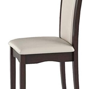 24/7 Shop at Home Stan Wooden Kitchen & Dining Room Chairs Set of 2, Dark Cherry