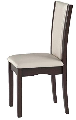 24/7 Shop at Home Stan Wooden Kitchen & Dining Room Chairs Set of 2, Dark Cherry