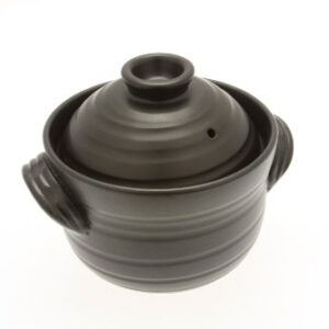 Kotobuki 190-803 Earthenware 1.5 Cup uncooked resulting in 4 Cup cooked Rice Cooker, Matte Black