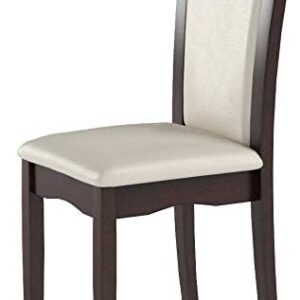 24/7 Shop at Home Stan Wooden Kitchen & Dining Room Chairs Set of 2, Dark Cherry