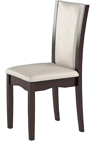 24/7 Shop at Home Stan Wooden Kitchen & Dining Room Chairs Set of 2, Dark Cherry