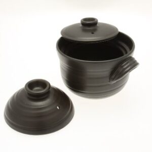 Kotobuki 190-803 Earthenware 1.5 Cup uncooked resulting in 4 Cup cooked Rice Cooker, Matte Black