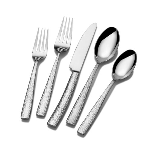 Towle Living Texture 42-Piece Forged Stainless Steel Flatware Set, Service for 4