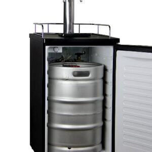 Kegco K199SS-2P Kegerator Two Keg Beer Cooler - Premium Double Faucet D System Kit - Stainless Door