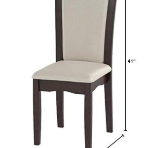 24/7 Shop at Home Stan Wooden Kitchen & Dining Room Chairs Set of 2, Dark Cherry