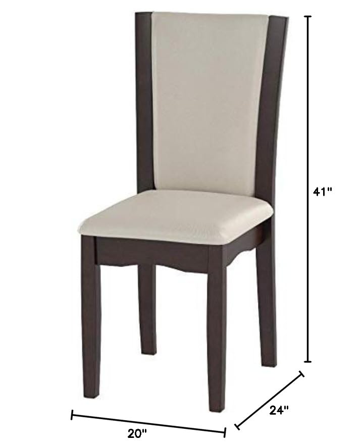 24/7 Shop at Home Stan Wooden Kitchen & Dining Room Chairs Set of 2, Dark Cherry