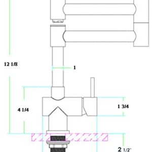 Alfi AB2038-PSS Kitchen Faucet, 12.13"H, Silver/Pewter