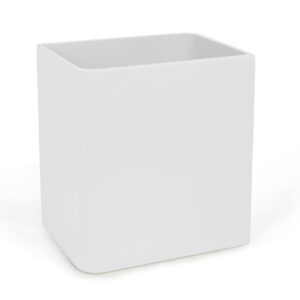 kassatex lacca white open-top plastic trash basket