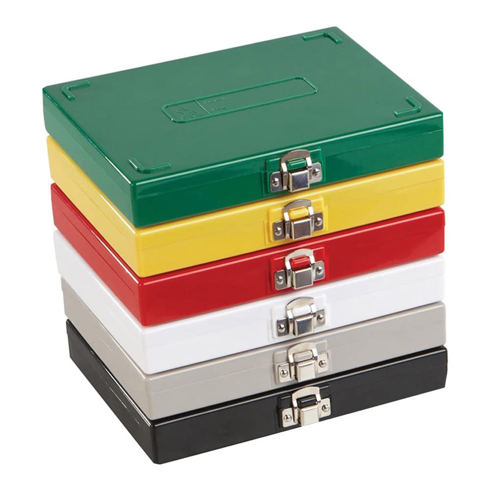 Heathrow Scientific HS15994B 100-Place Cork Lined Slide Box with Nickel Clasp, ABS, Cork, Green, 208mm Length, 175mm Width, 34mm Height