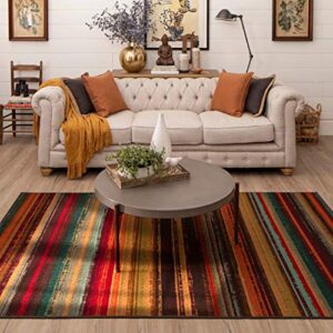 mohawk home avenue stripe area rug, 5'x8', multi