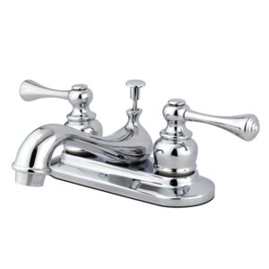 kingston brass gkb601bl vintage 4-inch centerset lavatory faucet with retail pop-up, 4-1/2 inch in spout reach, polished chrome