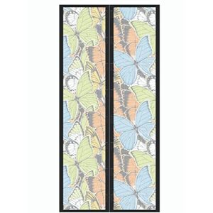 total vision butterfly pattern - quick install mesh magnetic screen 40” x 85.5” - helps keep bugs & insects out - perfect for single doors leading to your porch or patio - folds for easy storage