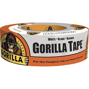 gorilla tape, white duct tape, 1.88" x 30 yd, white, (pack of 1)