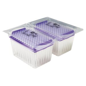 sartorius 791202 polypropylene optifit pipette tip, refill pack, non sterile, purple, 50-1200µl volume range, 71.5mm length (case of 960)