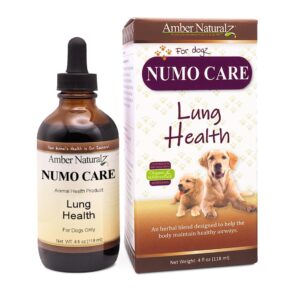 Amber NaturalZ Numo Care Lung Health Herbal Supplement for Dogs | Canine Herbal Supplement for Bronchial Support and Respiratory Lung Health | 4 Fluid Ounce Glass Bottle | Manufactured in The USA