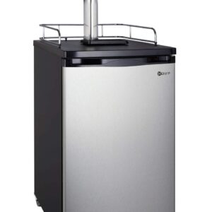 Kegco K199SS-2P Kegerator Two Keg Beer Cooler - Premium Double Faucet D System Kit - Stainless Door