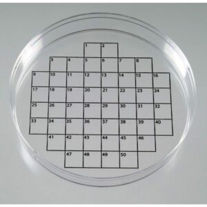 Diversified Biotech PetriStickers PSTK-1050 Square Grid Label for Petri Dish, 50 Square Grid (Pack of 36)