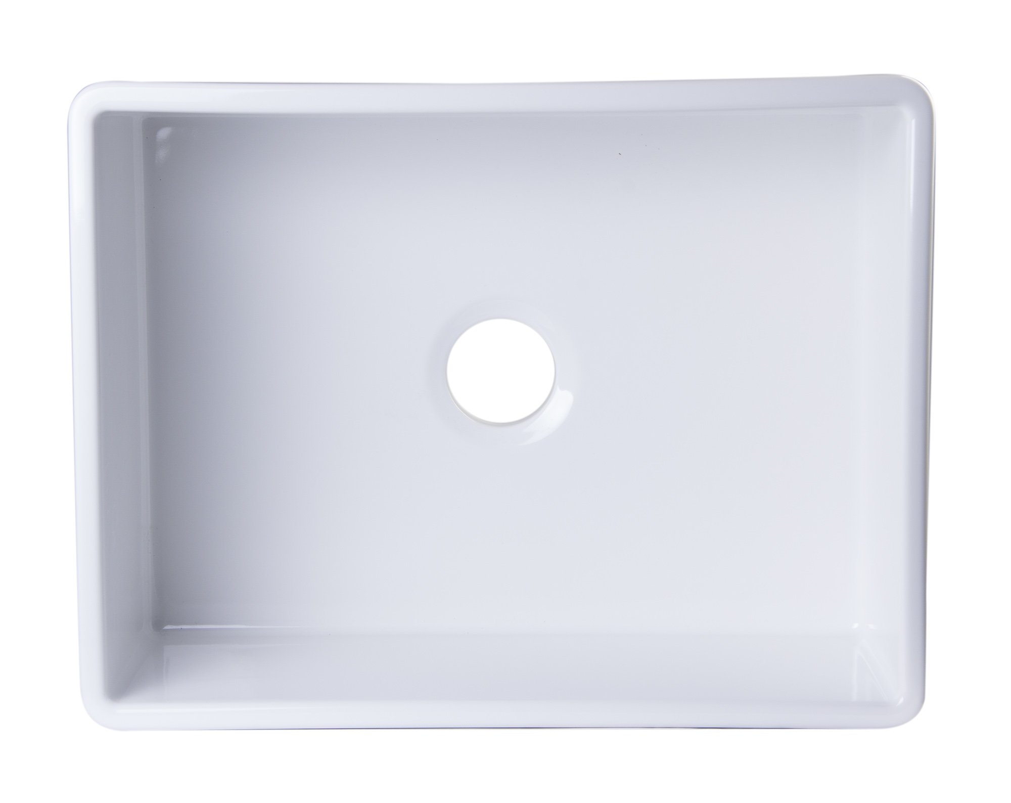 ALFI brand AB505-W 26-Inch Contemporary Smooth Fireclay Farmhouse Kitchen Sink, White