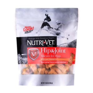 nutri-vet wellness hip and joint level one small and medium dog treat [set of 2] flavor: peanut butter