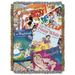 northwest the company disney's classics vintage collage tapestry throw, 48 by 60-inch