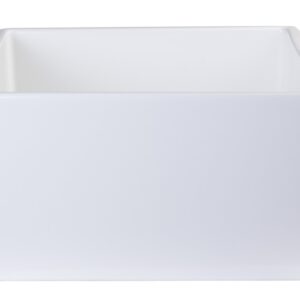 ALFI brand AB505-W 26-Inch Contemporary Smooth Fireclay Farmhouse Kitchen Sink, White